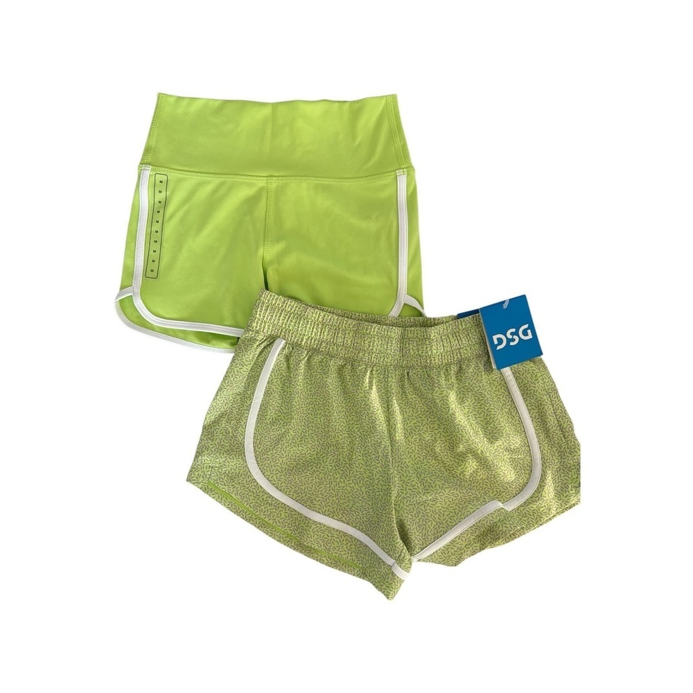 DSG Girls Youth Active Shorts Bundle - Neon Green - Sz Medium (10-12) - NWT